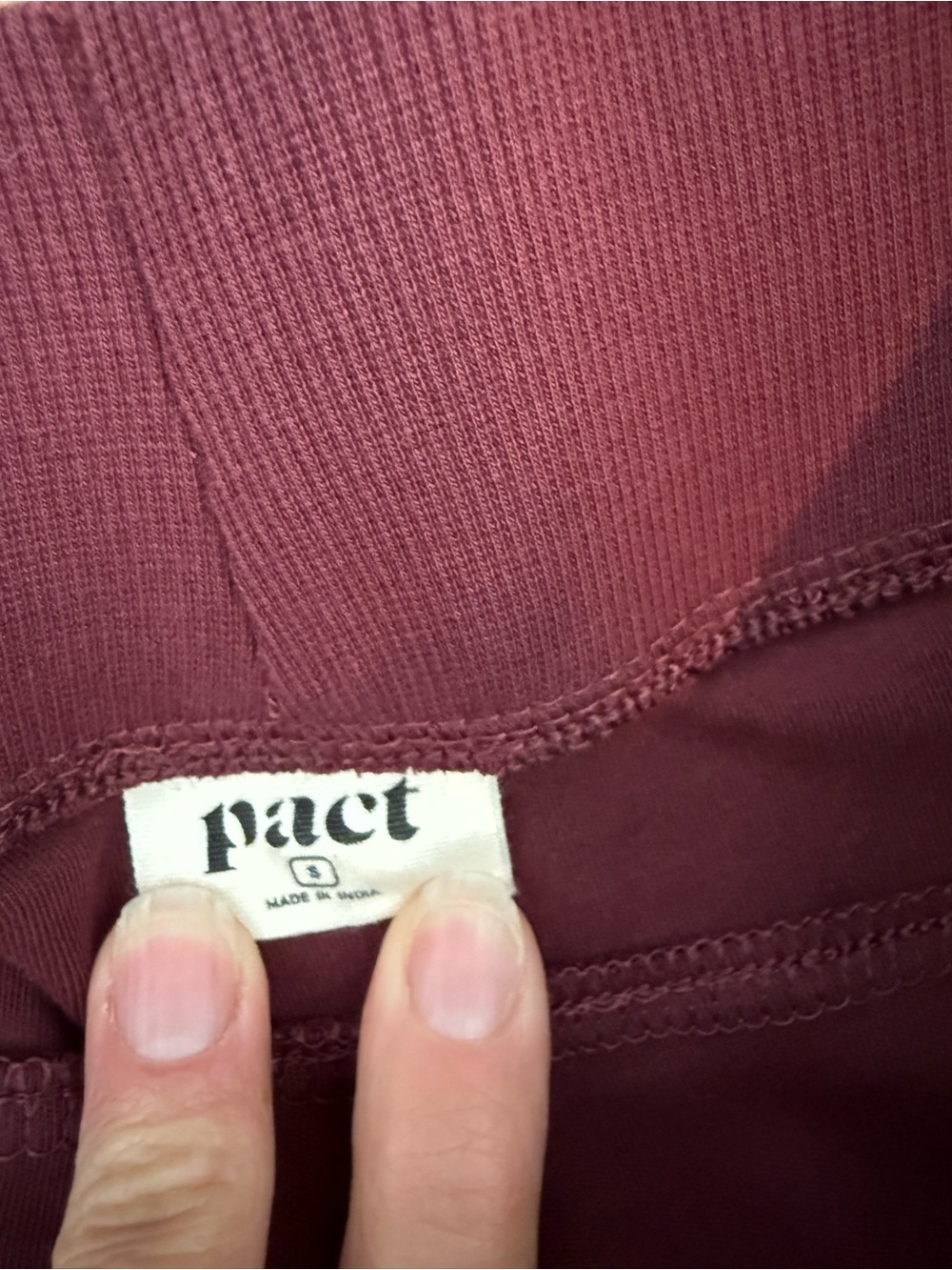 Pact Women's Wide-Leg Pull-On Pants in Wine - Picture 3 of 4